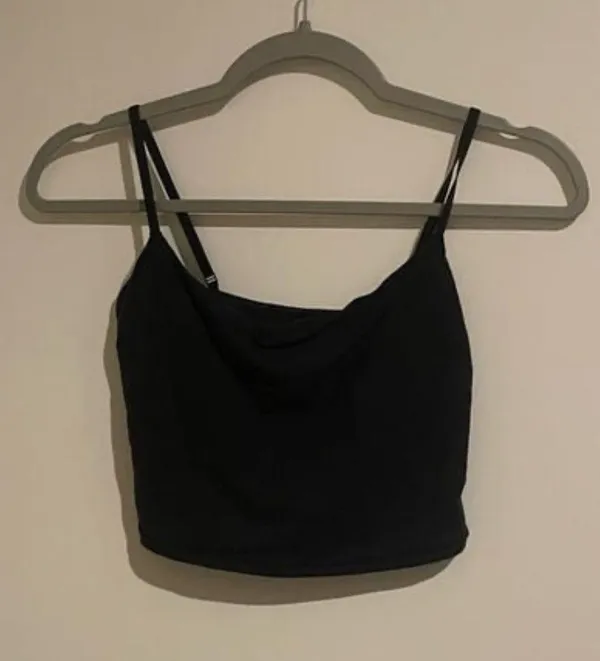 Skims Nwt Fits Everybody Cropped Cami Onyx M - Image 2