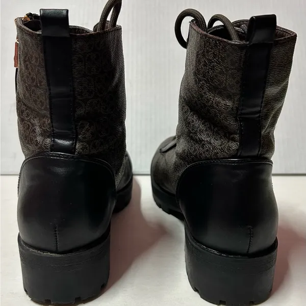 Daisy Fuentes Skylah Zip/Lace Up Lug Sole Combat Ankle Boots Size 8.5 M - Image 4