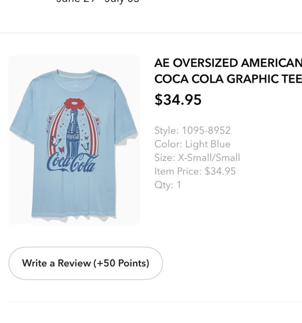American Eagle patriotic Coca Cola Graphic T-Shirt - Image 3
