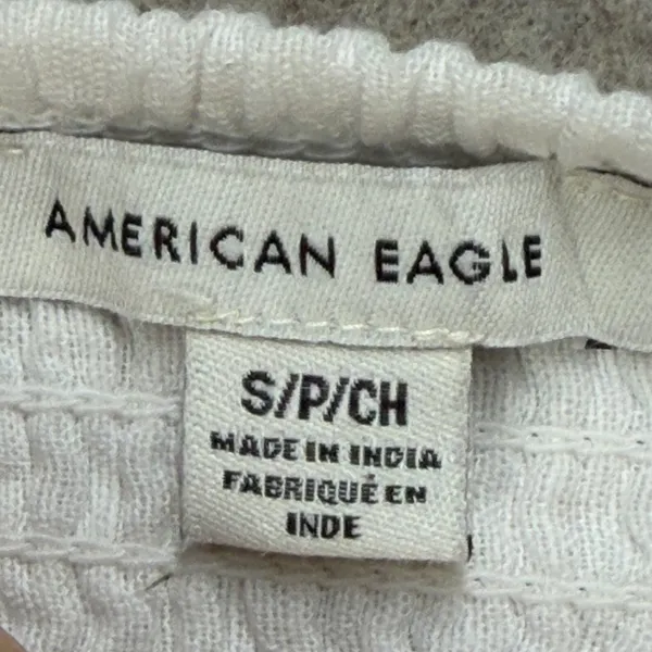 American Eagle Women S White‎ Boho Cottagecore Eyelet Coastal Fairy Mini Skirt - Image 2
