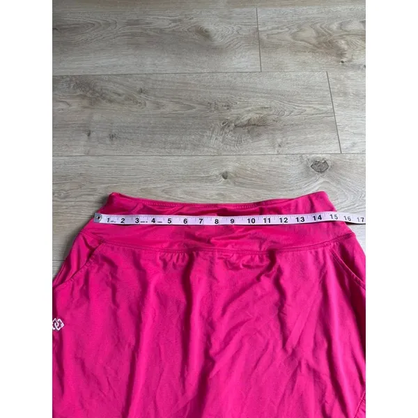 EUC Mofiz Pleated Tennis Skirt Skort bright pink Pickleball Golf Athletic sz L - Image 12
