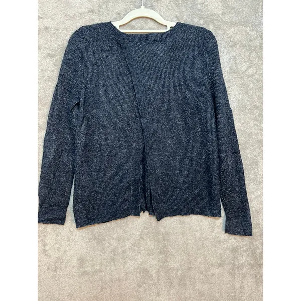 Abercrombie & Fitch Sweater Blue Small Split Back Lagenlook Preppy - Image 4