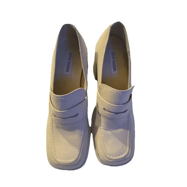 STEVE MADDEN Leather Platform Loafer Womens Size 10M - Image 7
