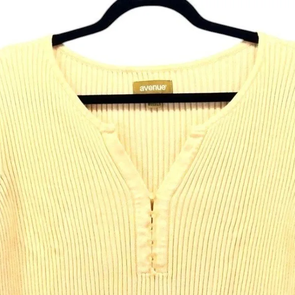 Avenue Henley Sweater Yellow  22‎ - Image 3