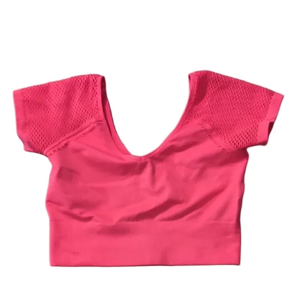 Aerie Offline Hot Pink Seamless Crop Top Size Small - Image 2