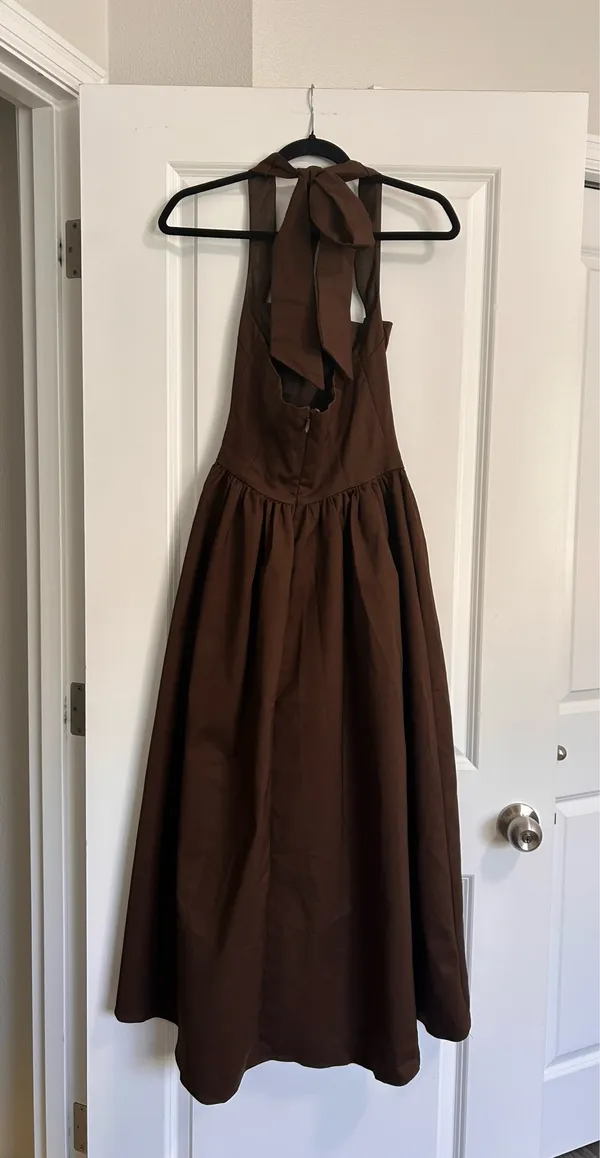 New Showpo Helda Midi Dress Halter Tie Neck Corset Dress Size Small MSRP $139 - Image 7