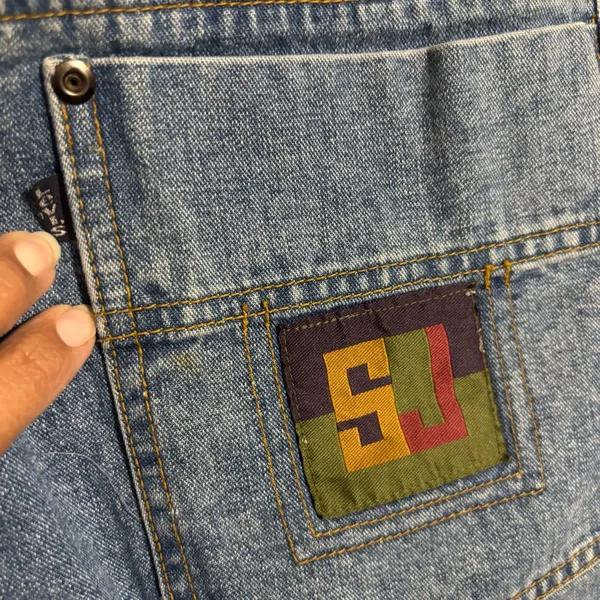 Vintage Levis Sport Blue Denim Jeans 28x32 with SJ back pocket logo - Image 7