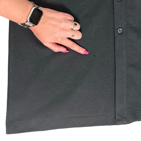 Lauren Ralph Lauren Black Wool Blend Long Sleeve Button Collar Midi Dress size M - Image 4
