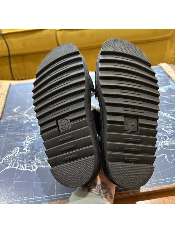 Dr. Martens Blaire Shearling Buckle Sandals | Black | Size 4M / 5W - Image 8