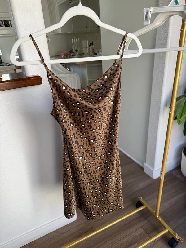 Urban Outfitters cowl neck cheetah slip dress - Image 2