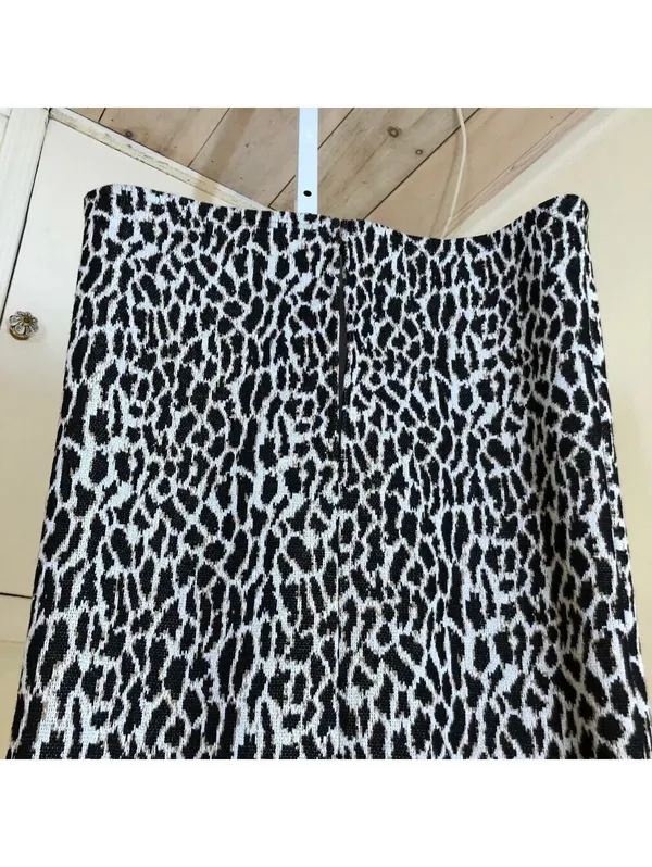 Loft NWT Women's Knit Midi Cheetah Print Pencil Skirt Size M - Image 7