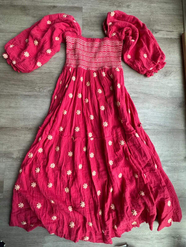 Free People Dahlia Maxi Dress Watermelon Wedge Xs - Image 3