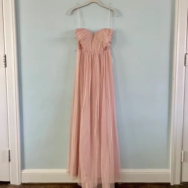 Birdy Grey NWT Christina Convertible Vintage Blush Pink Tulle Maxi Dress - Image 10