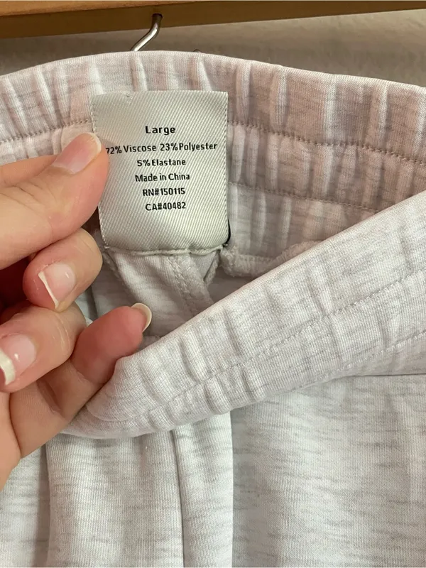 Varley Ivory Marl The Relaxed Pull On Pants Size Large - Image 6