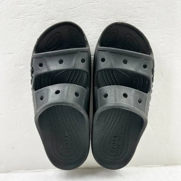 Crocs Women's Baya Slide Sandal Size 9 Black Summer Beach Casual Comfort - Image 5