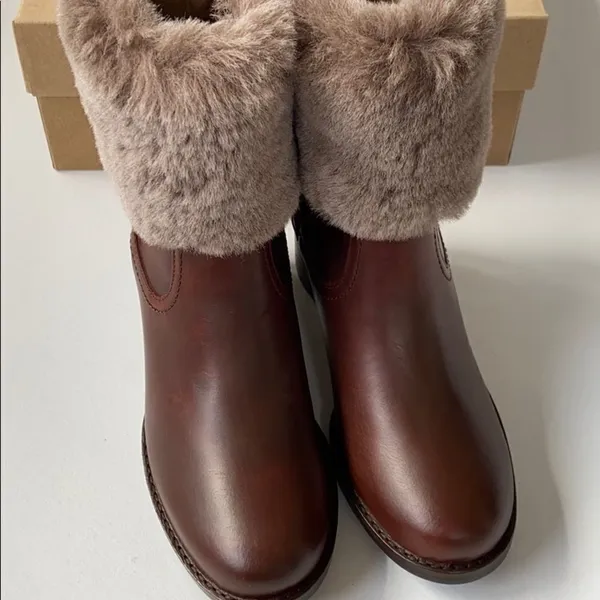 NEW H. S. Trask leather boots Brown Size 7 - Image 6