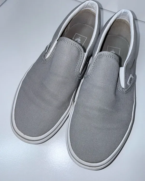 Vans Asher Charcoal Gray Slip On Classic Sneakers - Image 4