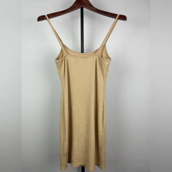 Urban‎ Outfitters Nude Tan Mia Ribbed Knit Bodycon Mini Dress - Image 6