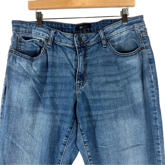 Frye Mid Rise Boyfriend Solid Denim Jeans‎ Medium Wash Casual Stretch Size 10 - Image 2
