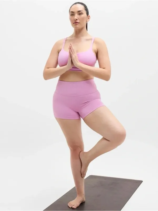 New Athleta XL Elation Ultra High Rise 3" Shortie X-Large Waterlilly Pink - Image 5