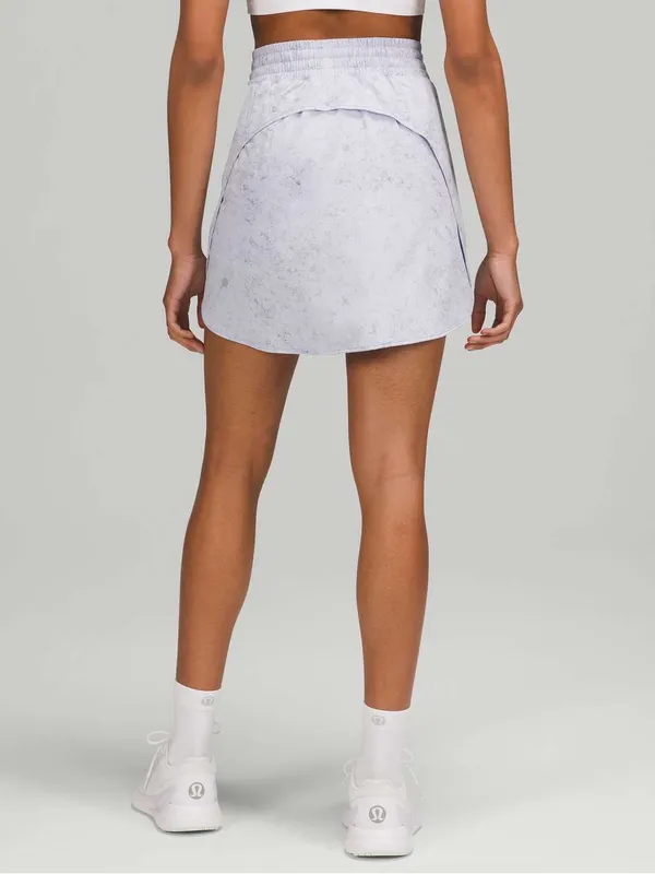 Lululemon Hotty Hot High-Rise Skirt *Long Gravel Dust Pastel Blue Multi Size 2 - Image 2