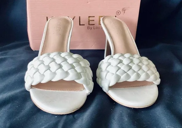 KAYLEEN Slip On Heels White Size 8.5 - Image 2