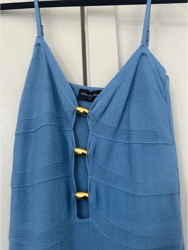 White Fox Blue Maxi Dress - Image 5