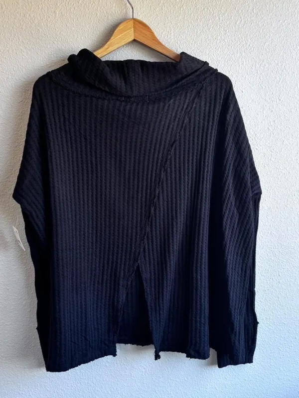 Free People Cotton Waffle Knit Sweater - Image 6