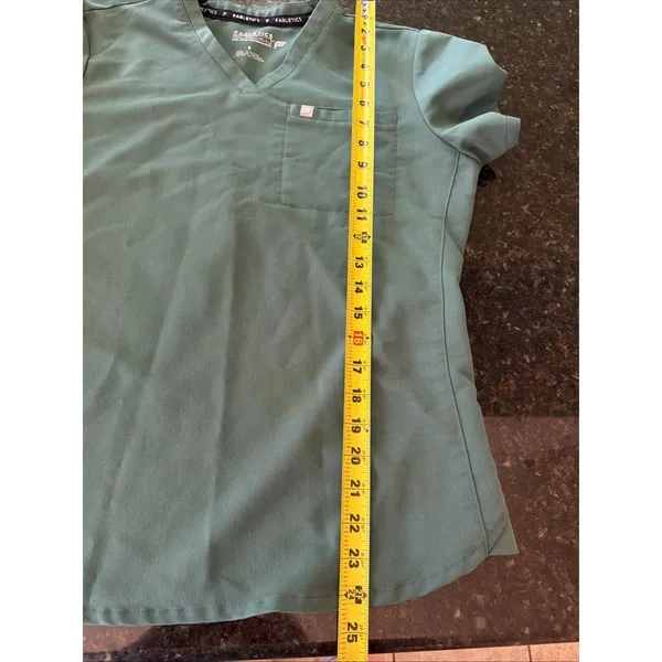 Fabletics Women's Scrub‎ Top Sz Sm Dark Green Nurse Doctor Hospital Shirt - Image 6