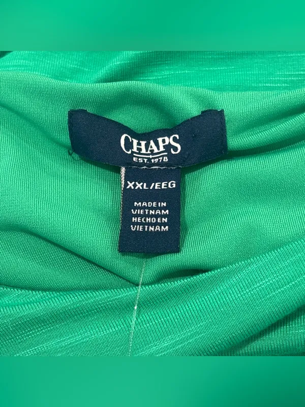 Chaps NWT Crewneck Knit Dress Green Short Sleeve Size XXL Womens - Image 6