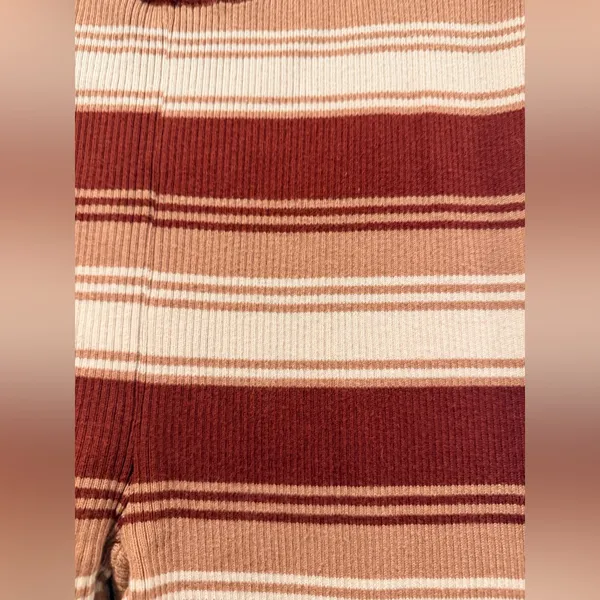 L. A Hearts Striped Brown and‎ Cream Flare Pants - Image 4