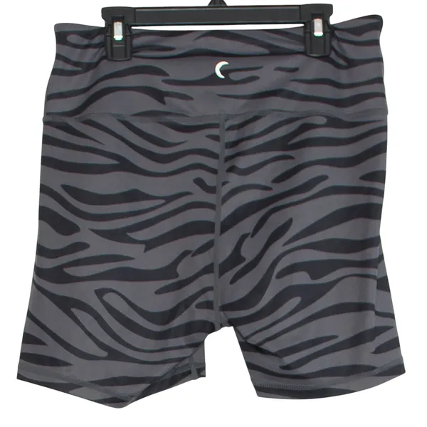 NEW Zyia Active Shorts Zebra Athleisure Lounge Casual Pull On Gray Size Large - Image 3