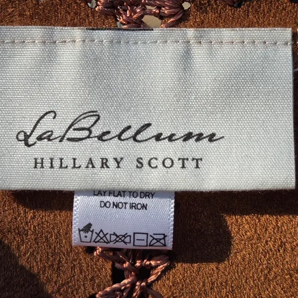 La Bellum by Hillary Scott FAUX SUEDE Vest S - Image 3