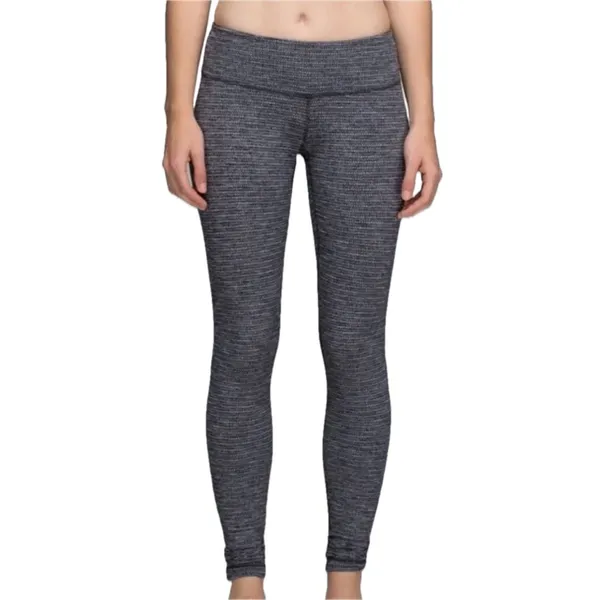 Lululemon Black Gray Circles Wunder Under Coco Pique Low Rise Leggings size 6 - Image 2