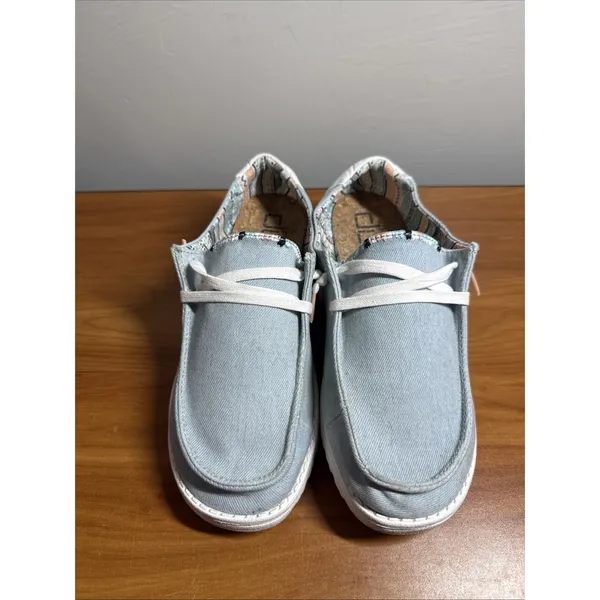 Hey Dude Wendy Boho Light Denim Women's Size US 9 Slip On Loafers - Image 3