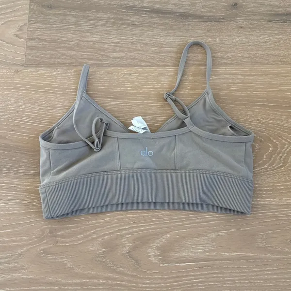 Alo Yoga Alosoft Head Start Bra Top Size M Tan - Image 3