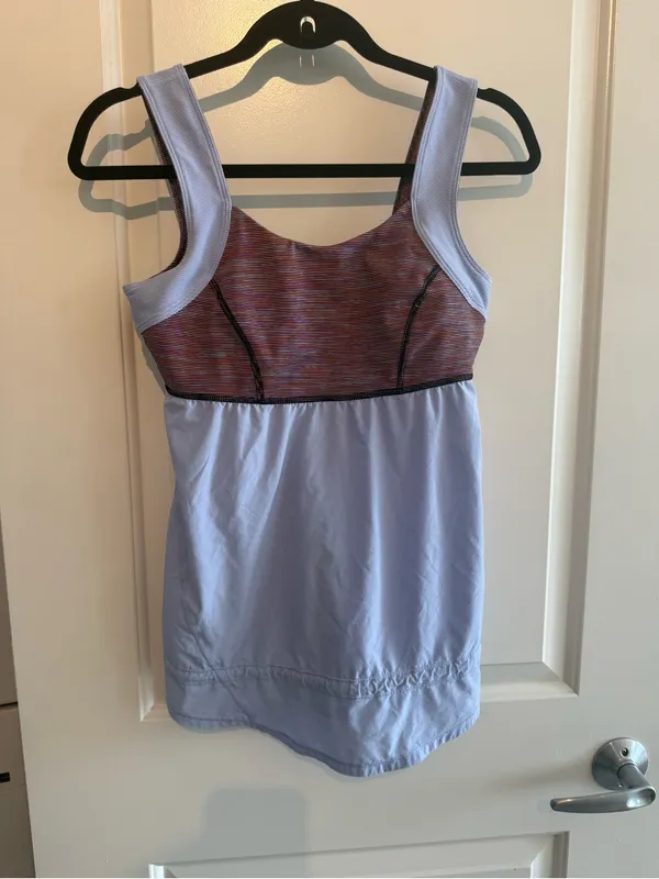 Lululemon Power Technique Tank Lilac Striped Size 6 - Image 2