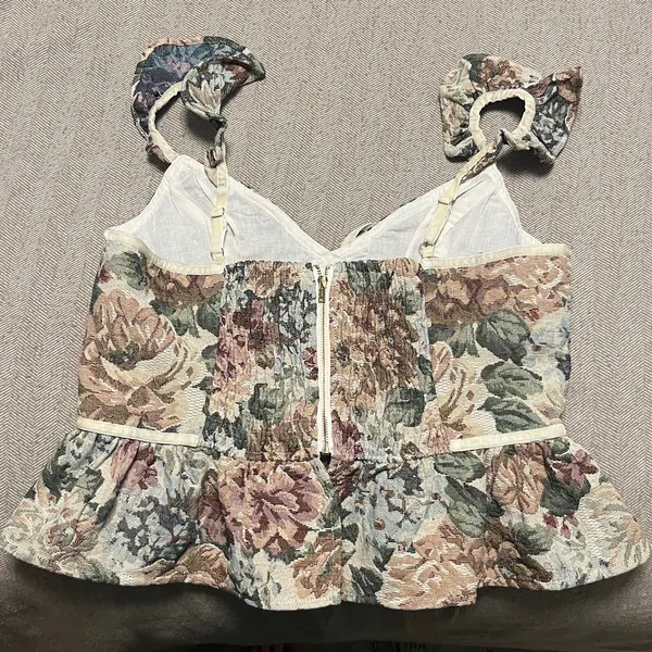 NWOT Altar'd State Floral Tapestry Corset Top - Image 11