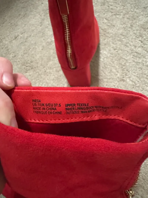 Booties Red Size 7 - Image 5