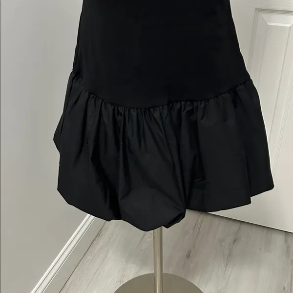 Good Luck Gem Black Bubble Skirt Strapless Mini Dress - Image 5