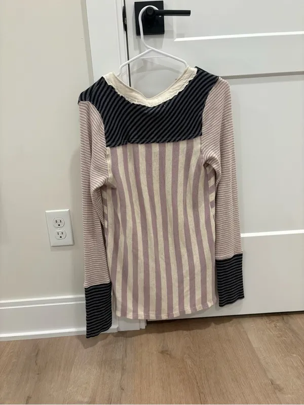 We the Free Give Me Stripes Henley Top Size Small - Image 5