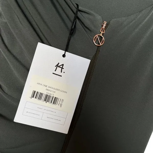 Nookie‎ Aria One Shoulder Gown in Khaki - Image 4