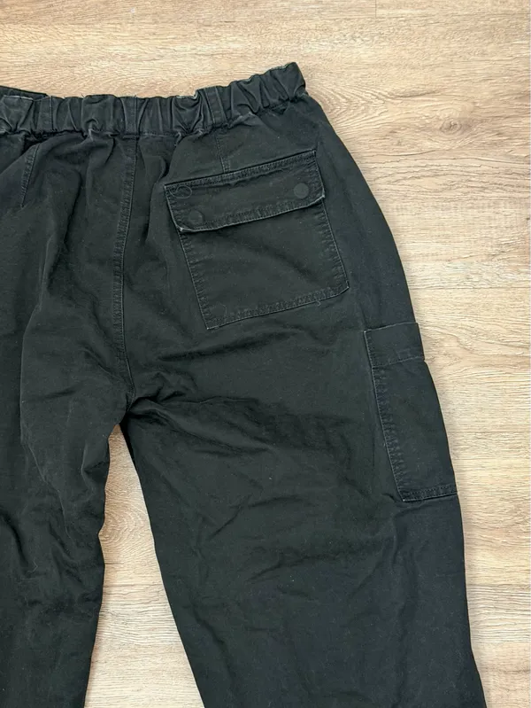 100% Cotton Black Cargo Pants Size M - Image 5