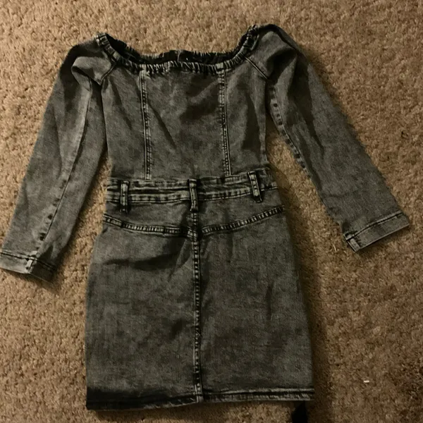 Off shoulder dress Gray - Image 2