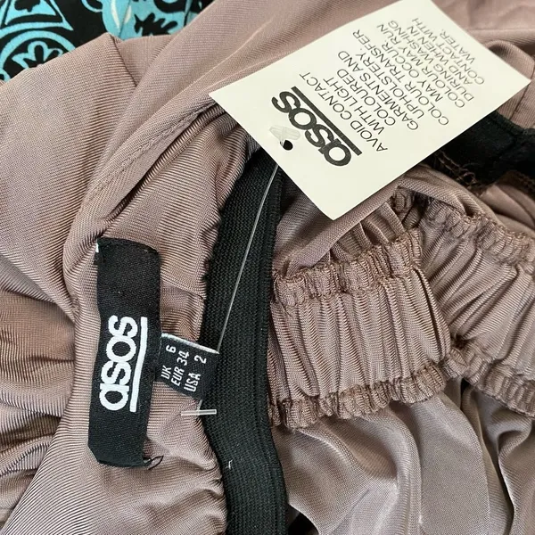 ASOS‎ Ruched Front Back Mini Dress Sz 2- FLAWED - Image 6