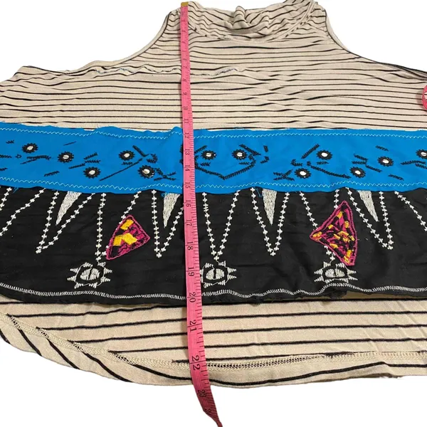 We The‎ Free Womens Blue Embroidered North South Tank Top Sleeveless Sz S-flawed - Image 15