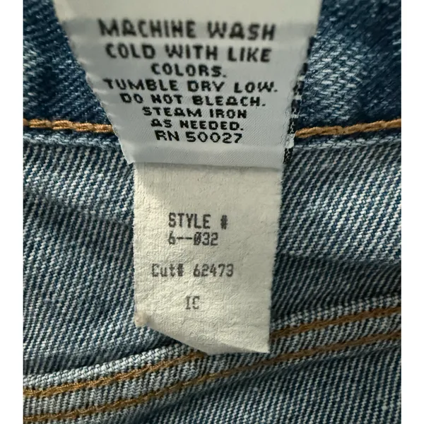 Bill Blass Jeans Womens 26" waist High Rise Mom Blue Cotton Denim Vintage 1990s - Image 5