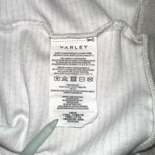 Varley Arleta Crew Neck Long Sleeve Pullover Sweater XS in Ivory Cloud - Image 6