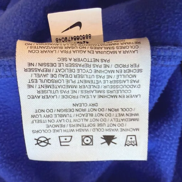Nike Womens Blue Dri-FIT Fleece Lined‎ Quarter Zip Hoodie Size Large Running Top - Image 9