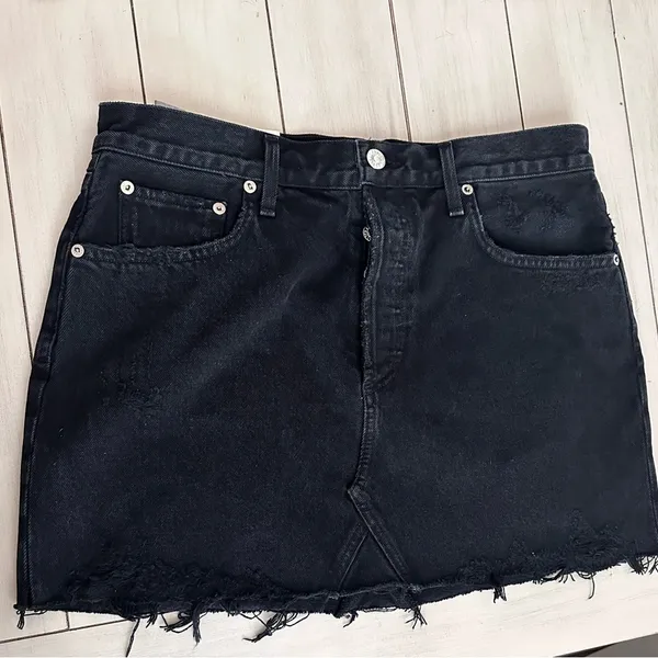 black Denim mini skirt - Image 2